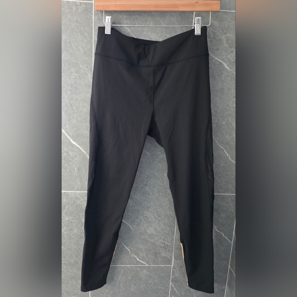 Alala Black Leggings with Gold Accent